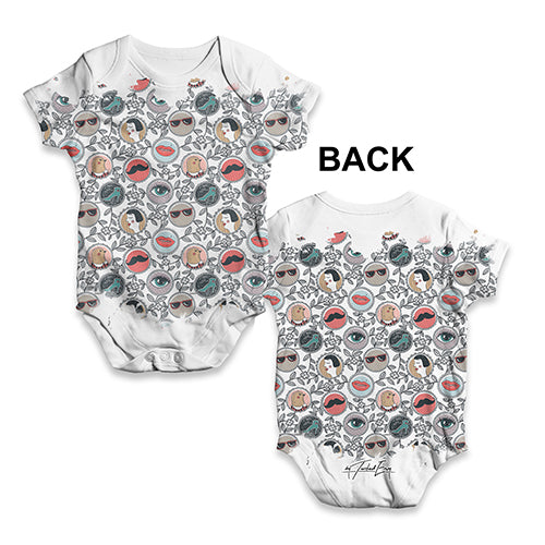 Abstract Circle Pattern Baby Unisex ALL-OVER PRINT Baby Grow Bodysuit