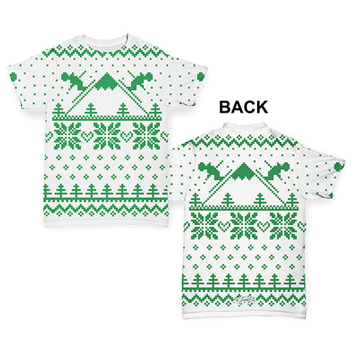 Ski Christmas Sweater Print Baby Toddler ALL-OVER PRINT Baby T-shirt