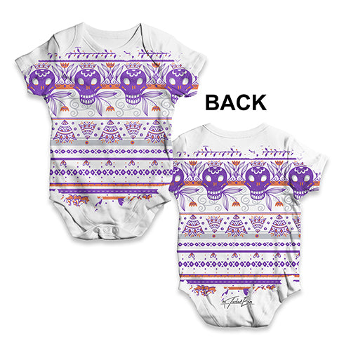 Black Skull Diamond Baby Unisex ALL-OVER PRINT Baby Grow Bodysuit