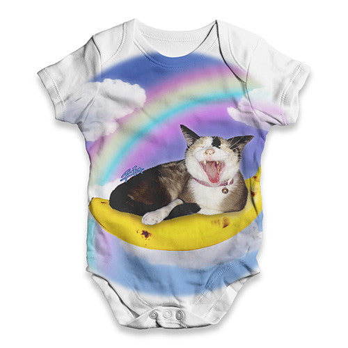 Banana Rainbow Cat Baby Unisex ALL-OVER PRINT Baby Grow Bodysuit