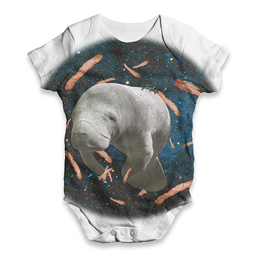 Space Bacon Manatee Baby Unisex ALL-OVER PRINT Baby Grow Bodysuit