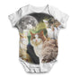 Three Cats Moon Baby Unisex ALL-OVER PRINT Baby Grow Bodysuit