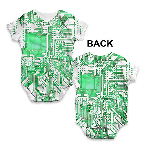 Circuit Board Baby Unisex ALL-OVER PRINT Baby Grow Bodysuit