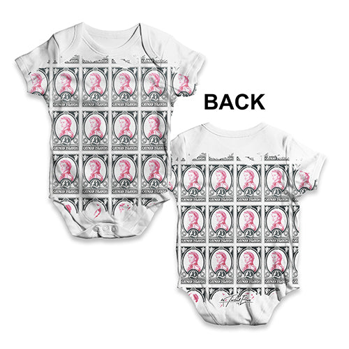 Cayman Stamps Pattern Baby Unisex ALL-OVER PRINT Baby Grow Bodysuit