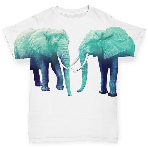 Blue Elephants Baby Toddler ALL-OVER PRINT Baby T-shirt