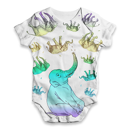 Elephant Rainbow Baby Unisex ALL-OVER PRINT Baby Grow Bodysuit