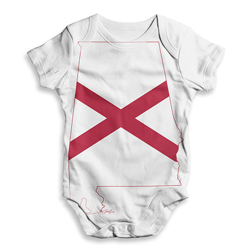 USA States and Flags Alabama Baby Unisex ALL-OVER PRINT Baby Grow Bodysuit