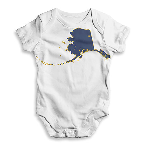 USA States and Flags Alaska Baby Unisex ALL-OVER PRINT Baby Grow Bodysuit