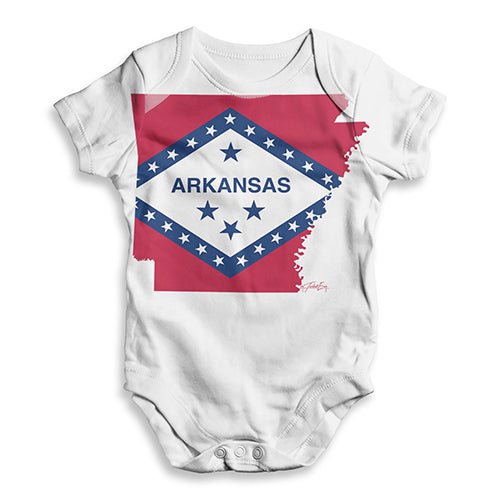 USA States and Flags Arkansas Baby Unisex ALL-OVER PRINT Baby Grow Bodysuit