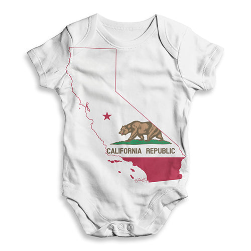 USA States and Flags California Baby Unisex ALL-OVER PRINT Baby Grow Bodysuit