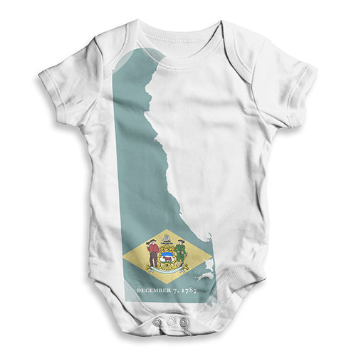 USA States and Flags Delaware Baby Unisex ALL-OVER PRINT Baby Grow Bodysuit