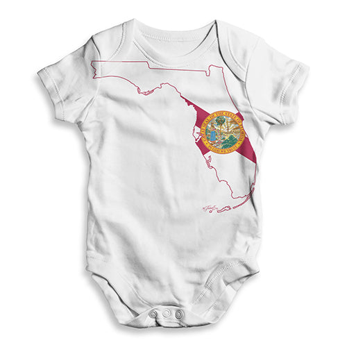 USA States and Flags Florida Baby Unisex ALL-OVER PRINT Baby Grow Bodysuit