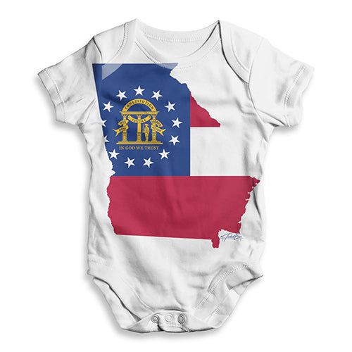 USA States and Flags Georgia Baby Unisex ALL-OVER PRINT Baby Grow Bodysuit