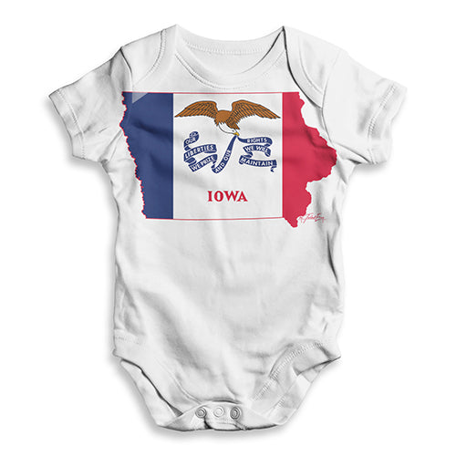 USA States and Flags Iowa Baby Unisex ALL-OVER PRINT Baby Grow Bodysuit