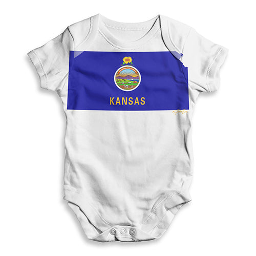 USA States and Flags Kansas Baby Unisex ALL-OVER PRINT Baby Grow Bodysuit