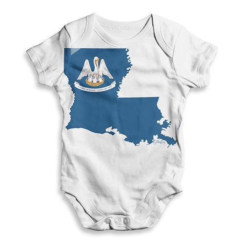 USA States and Flags Louisiana Baby Unisex ALL-OVER PRINT Baby Grow Bodysuit