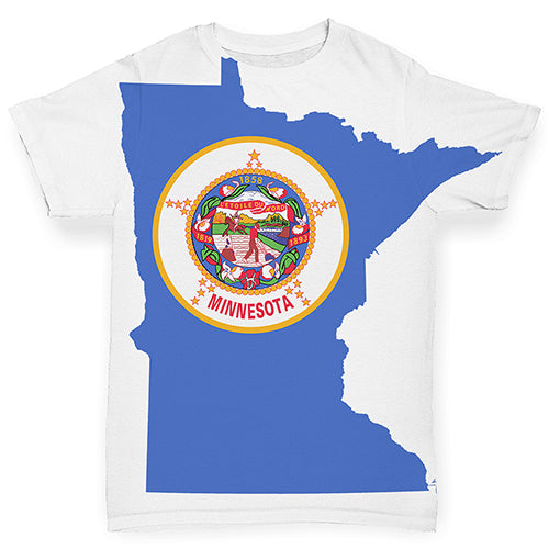 USA States and Flags Minnesota Baby Toddler ALL-OVER PRINT Baby T-shirt