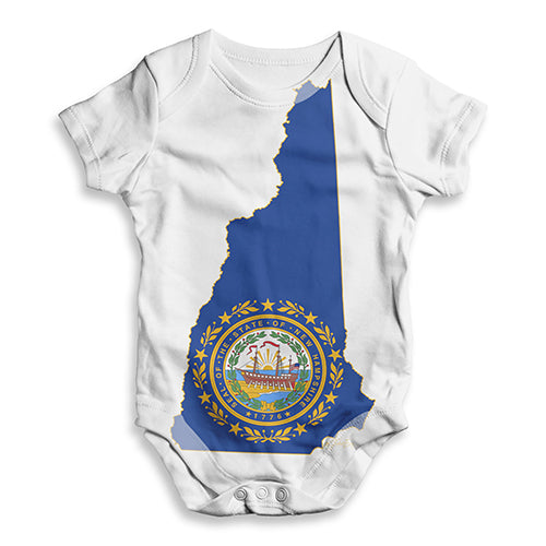 USA States and Flags New Hampshire Baby Unisex ALL-OVER PRINT Baby Grow Bodysuit