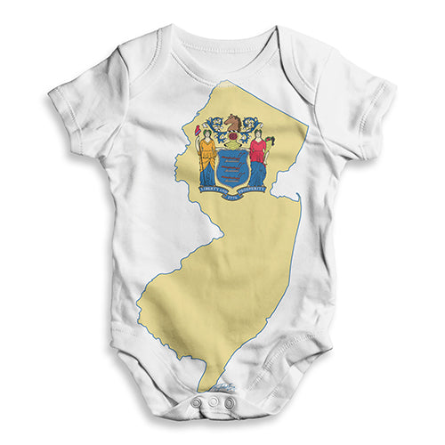 USA States and Flags New Jersey Baby Unisex ALL-OVER PRINT Baby Grow Bodysuit