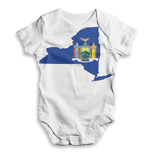 USA States and Flags New York Baby Unisex ALL-OVER PRINT Baby Grow Bodysuit