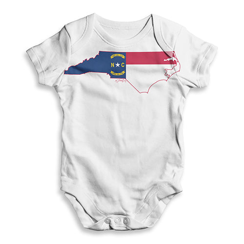 USA States and Flags North Carolina Baby Unisex ALL-OVER PRINT Baby Grow Bodysuit