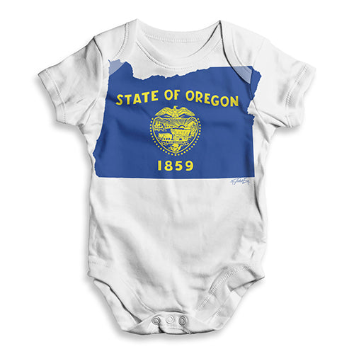 USA States and Flags Oregon Baby Unisex ALL-OVER PRINT Baby Grow Bodysuit