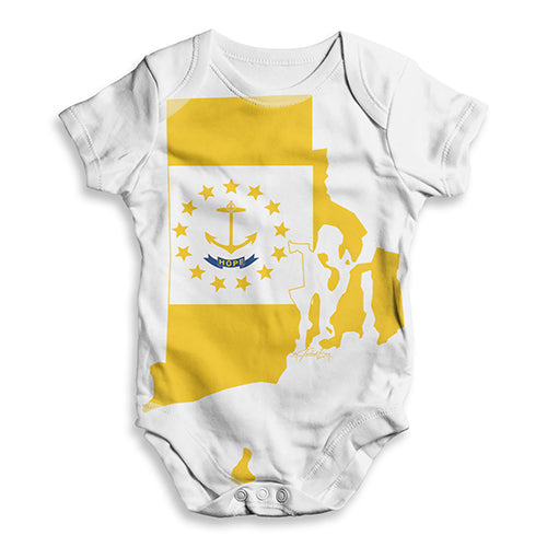 USA States and Flags Rhode Island Baby Unisex ALL-OVER PRINT Baby Grow Bodysuit