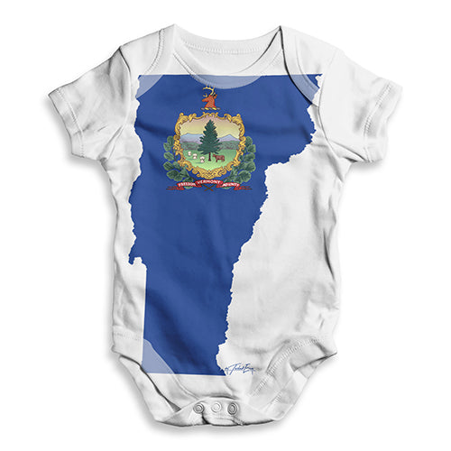 USA States and Flags Vermont Baby Unisex ALL-OVER PRINT Baby Grow Bodysuit
