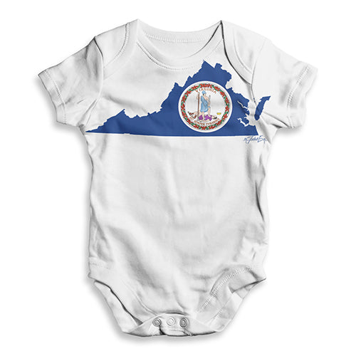 USA States and Flags Virginia Baby Unisex ALL-OVER PRINT Baby Grow Bodysuit