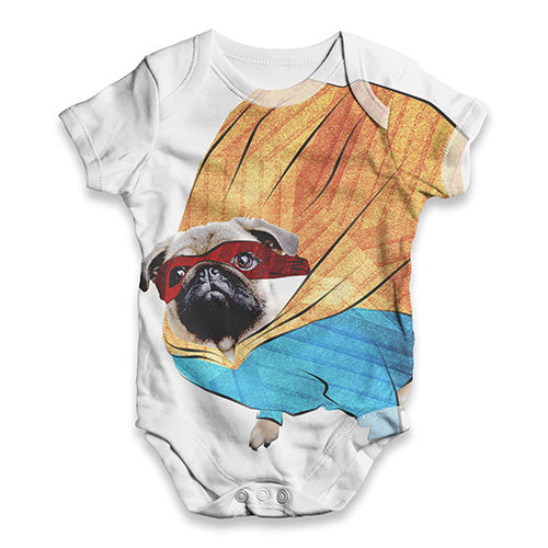 Super Hero Pug Baby Unisex ALL-OVER PRINT Baby Grow Bodysuit