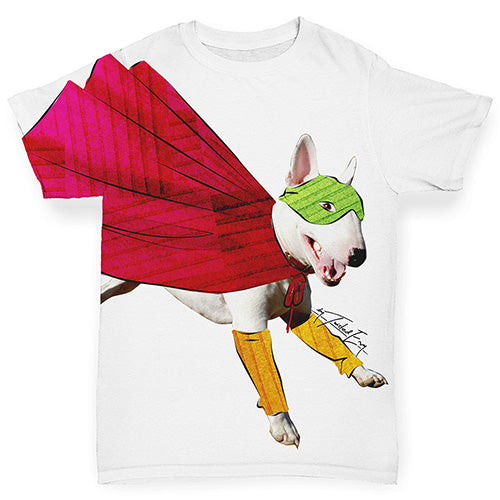 Super Hero Bull Terrier Baby Toddler ALL-OVER PRINT Baby T-shirt