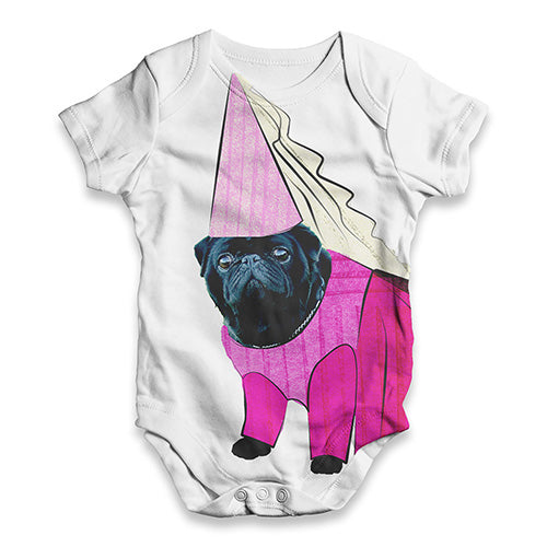 Princess Pug Baby Unisex ALL-OVER PRINT Baby Grow Bodysuit