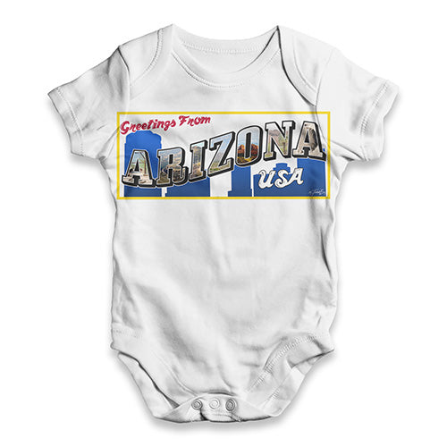Greetings From Arizona USA Baby Unisex ALL-OVER PRINT Baby Grow Bodysuit