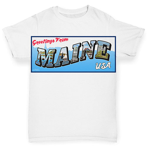 Greetings From Maine Baby Toddler ALL-OVER PRINT Baby T-shirt