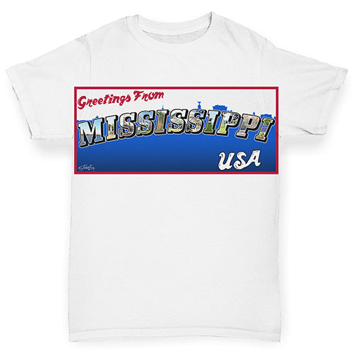 Greetings From Mississippi USA Baby Toddler ALL-OVER PRINT Baby T-shirt