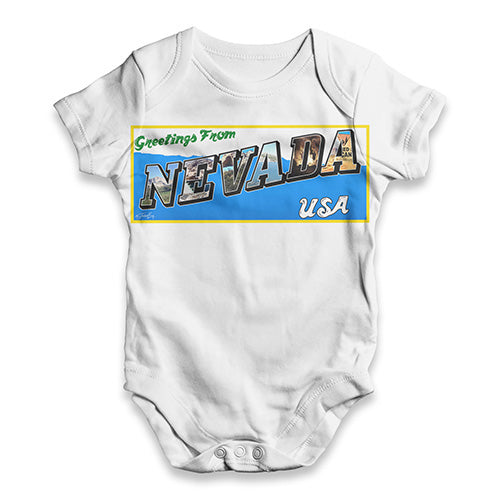 Greetings From Nevada USA Baby Unisex ALL-OVER PRINT Baby Grow Bodysuit