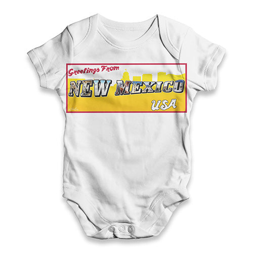 Greetings From New Mexico USA Baby Unisex ALL-OVER PRINT Baby Grow Bodysuit