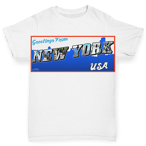 Greetings From New York USA Baby Toddler ALL-OVER PRINT Baby T-shirt