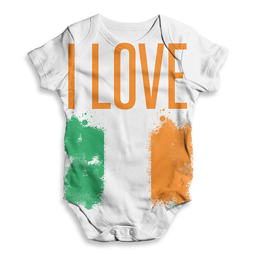 I Love Ireland Baby Unisex ALL-OVER PRINT Baby Grow Bodysuit