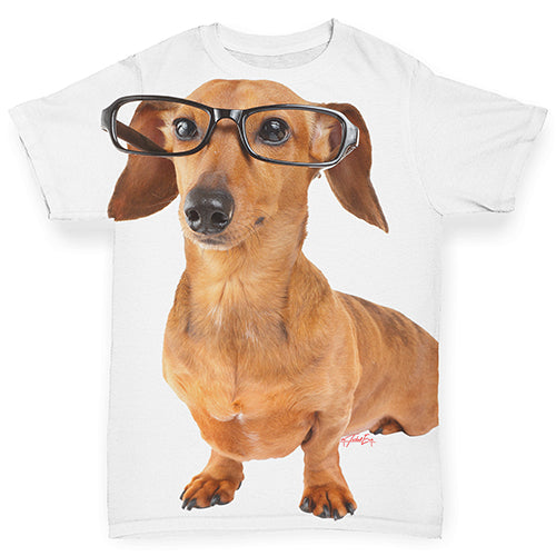 Doxie Dachshund Hipster Dog Baby Toddler ALL-OVER PRINT Baby T-shirt