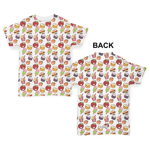 Kawaii Japanese Sweets & Treats Emoji Baby Toddler ALL-OVER PRINT Baby T-shirt