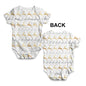 Gold & Silver Reindeer Pattern Baby Unisex ALL-OVER PRINT Baby Grow Bodysuit