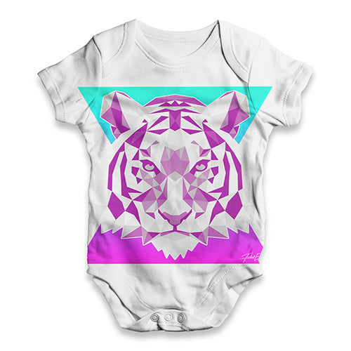 Geometric Tiger Face Baby Unisex ALL-OVER PRINT Baby Grow Bodysuit