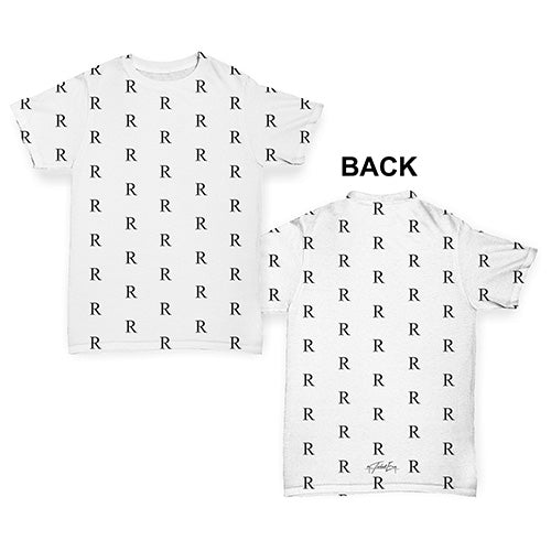 Alphabet Monogram Letter R Baby Toddler ALL-OVER PRINT Baby T-shirt