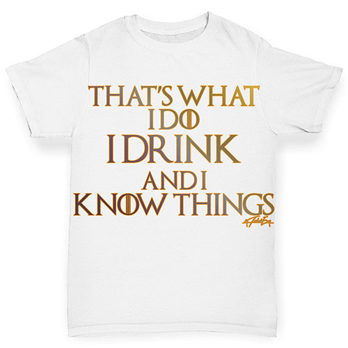 I Drink And I Know Things Baby Toddler ALL-OVER PRINT Baby T-shirt