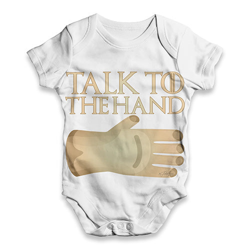 Talk To The Hand Baby Unisex ALL-OVER PRINT Baby Grow Bodysuit