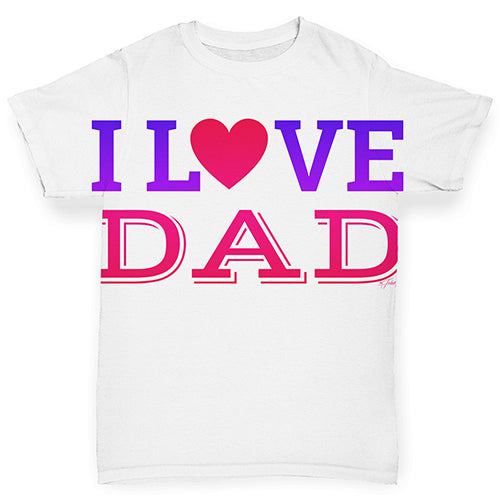 I Love Dad Baby Toddler ALL-OVER PRINT Baby T-shirt
