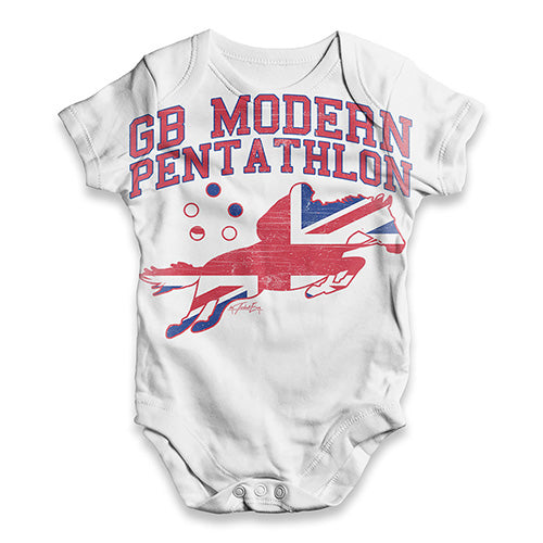 GB Modern Pentathlon Baby Unisex ALL-OVER PRINT Baby Grow Bodysuit
