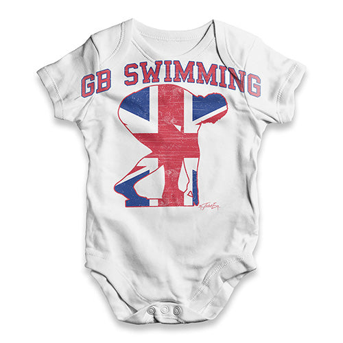 GB Swanning Baby Unisex ALL-OVER PRINT Baby Grow Bodysuit