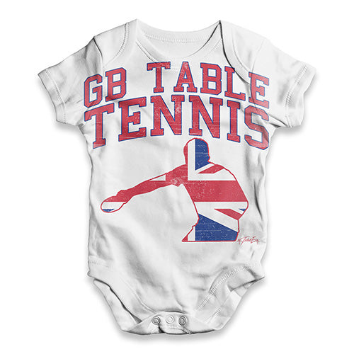GB Table Tennis Baby Unisex ALL-OVER PRINT Baby Grow Bodysuit